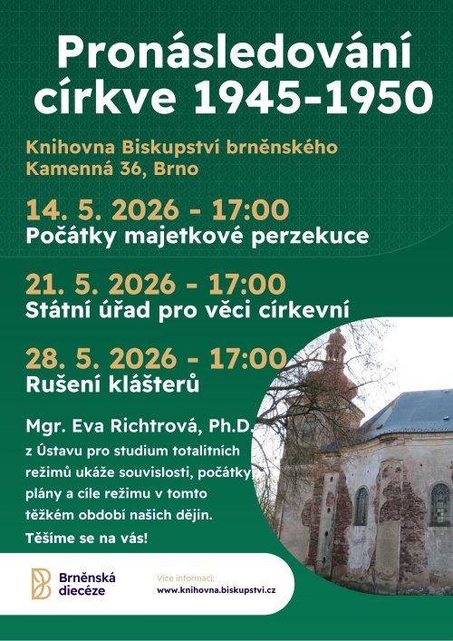 Pronásledování církve 1945–1950. Přednáška v Knihovně Biskupství brněnského